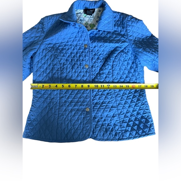 Pantology quilted‎ lightweight blue jacket. Size 8P - Picture 4 of 9